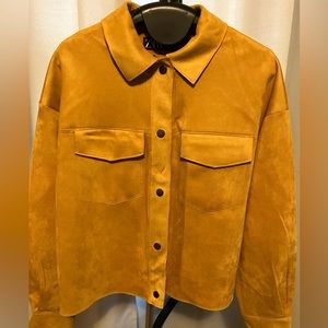 Zara suede cropped jacket